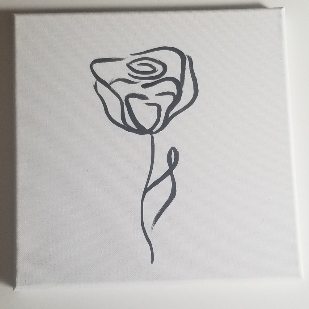 Minimalistic canvas painting